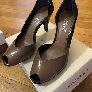 Franco sarto brown umbre peep toe pumps never warn in original box